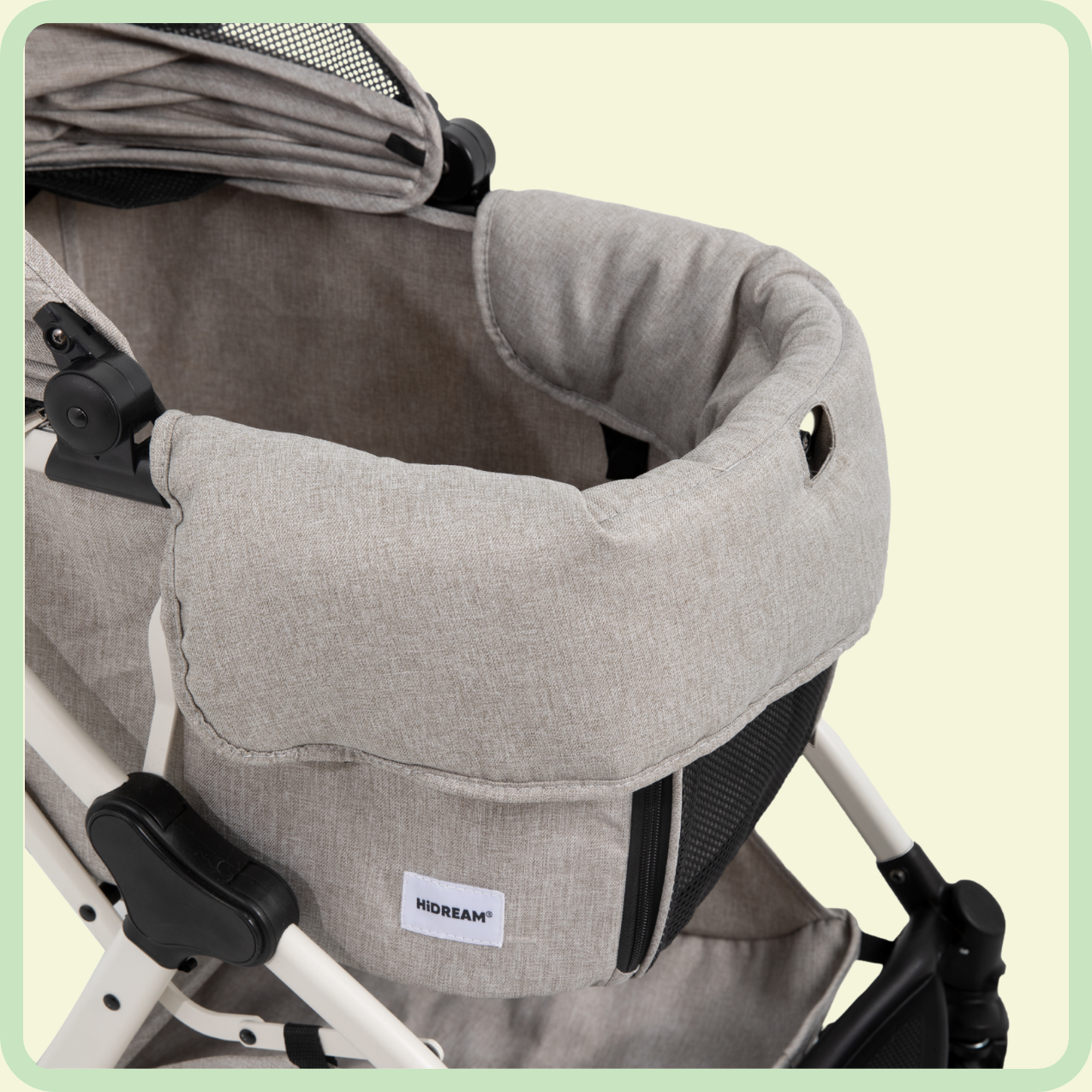 kussen voor de rand van een kinderwagen 